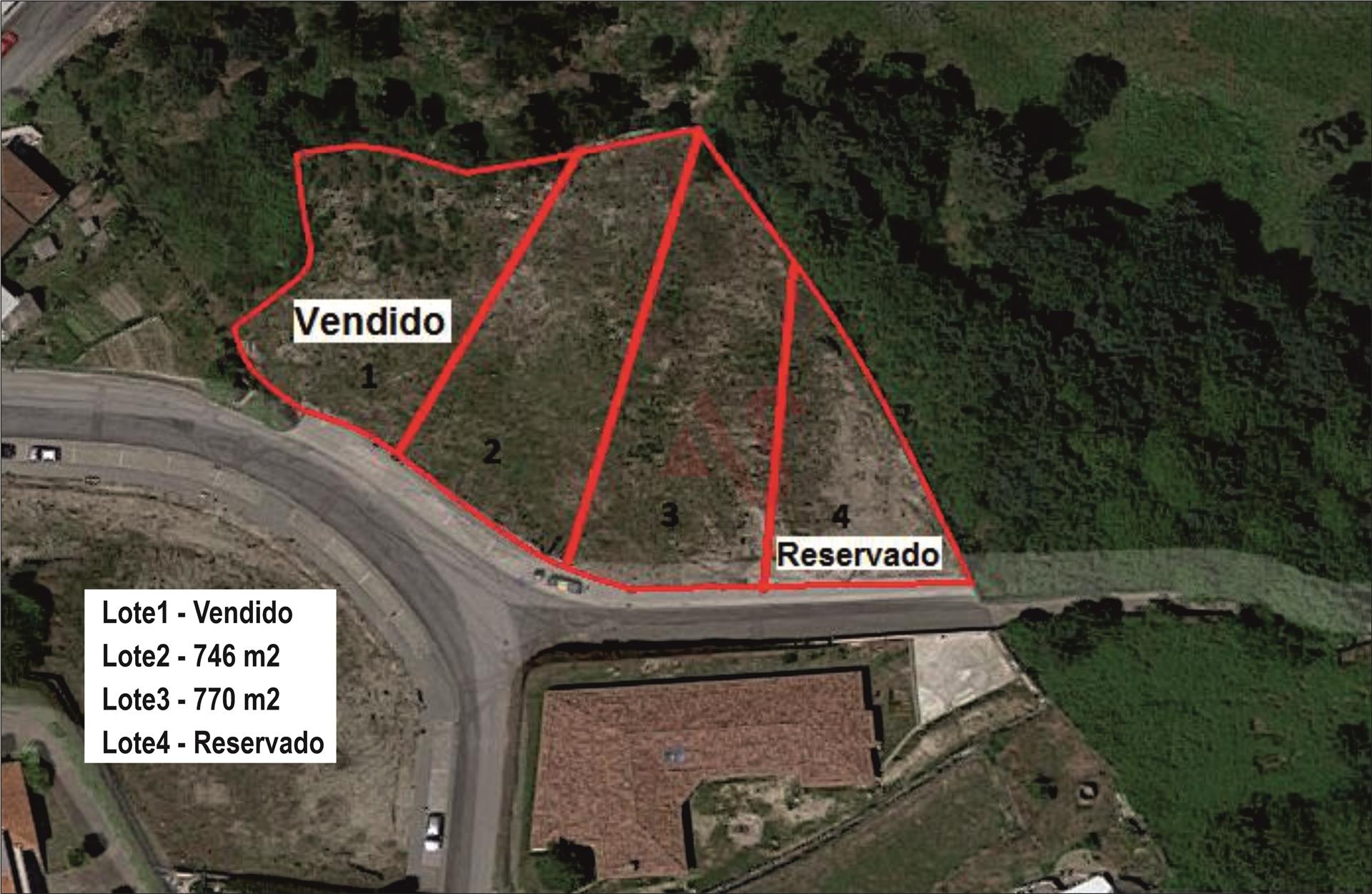 Terreno para construção com 746m2 em Polvoreira, Guimarães.