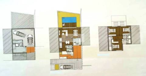 Terreno de 187.20m2 com projeto aprovado para construção de moradia de 2 frentes
