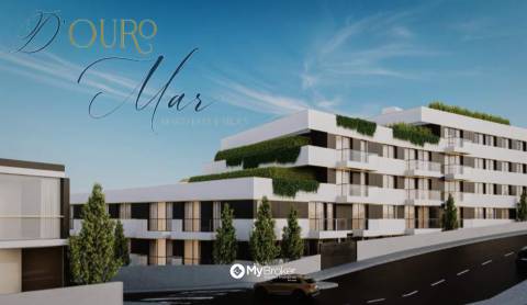 Apartamento T1 com suíte, varanda e lugar de garagem no empreendimento Douro Mar