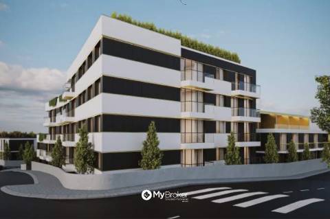 Apartamento T1 com suíte, varanda e lugar de garagem no empreendimento Douro Mar