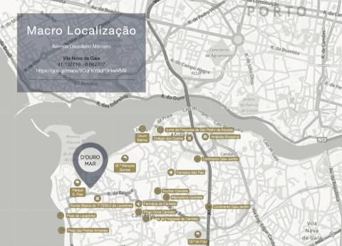 Apartamento T1 com suíte, varanda e lugar de garagem no empreendimento Douro Mar