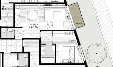 Apartamento T1 com suíte, varanda e lugar de garagem no empreendimento Douro Mar