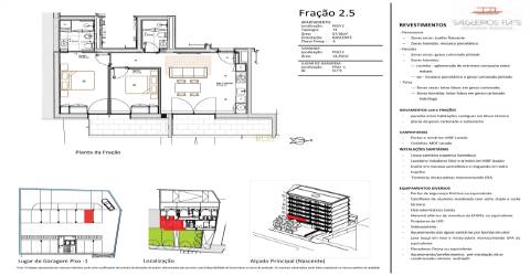 T2 Salgueiros, com varanda de 14.3 m2.