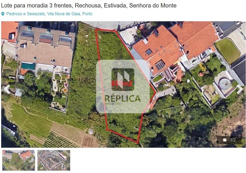 Terreno Urbano para construção de Moradia com três frentes em Pedroso