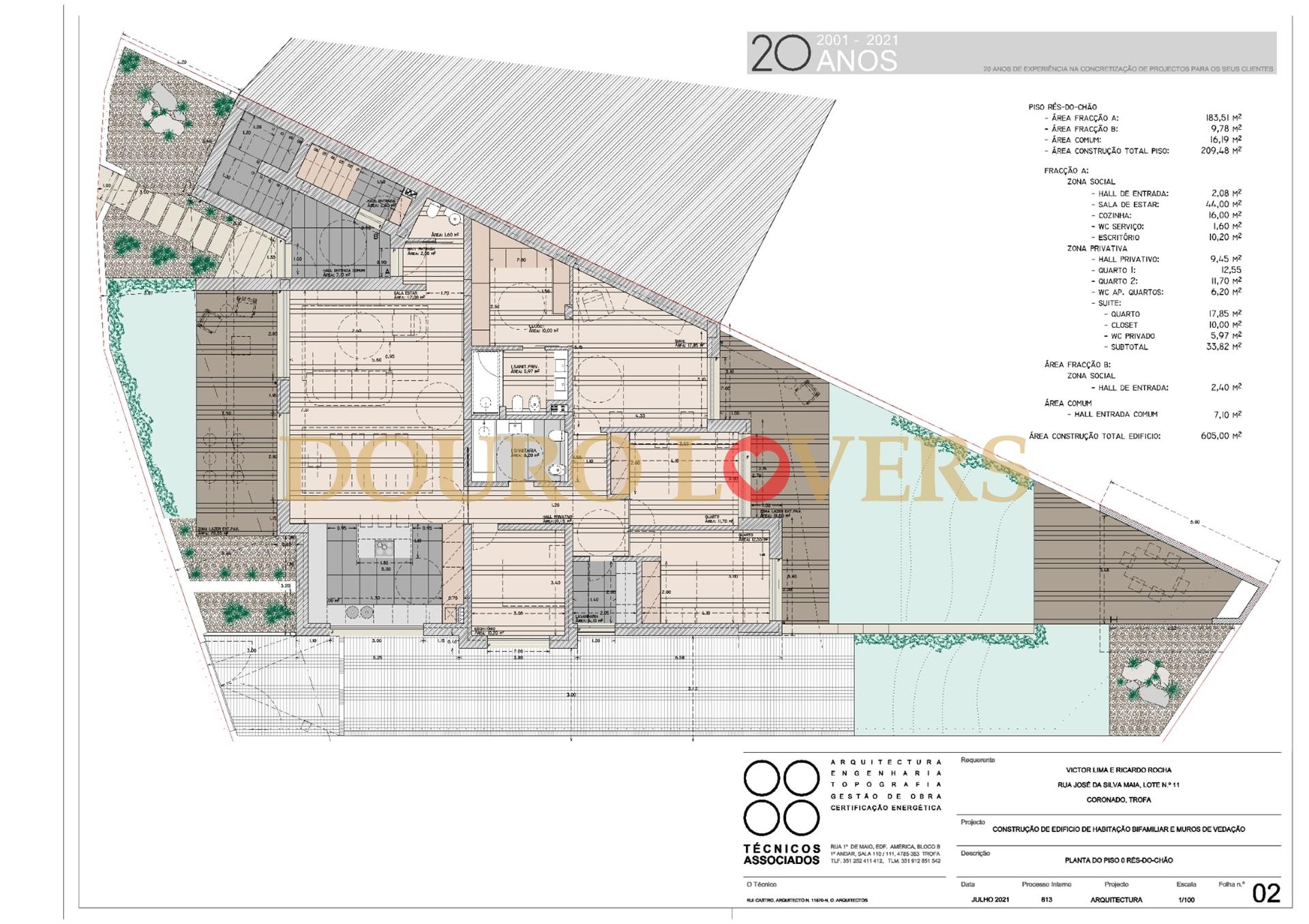 Terreno para construção de andar moradia em S. Mamede do Coronado, Trofa