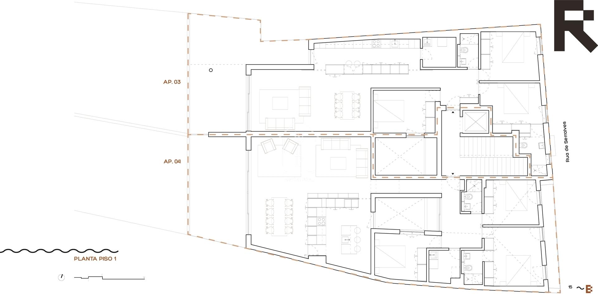 Apartamento T3 com 150m2