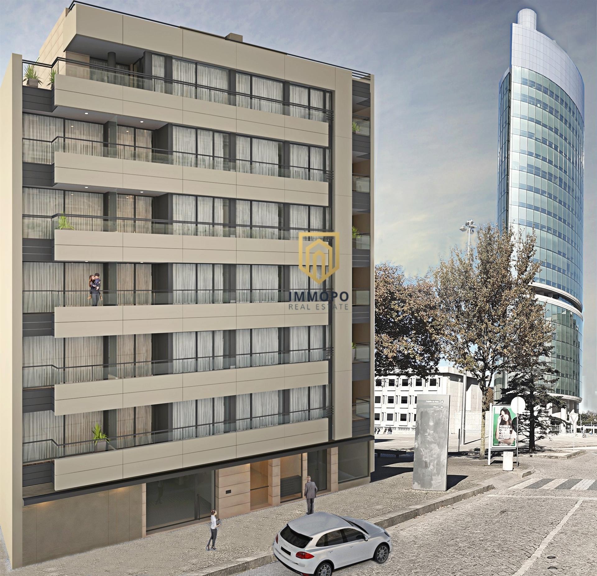 Apartamento T3 novo para venda no centro da Maia, Porto