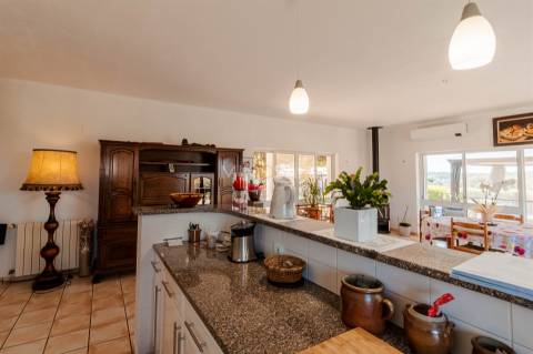 Moradia T3+1 térrea com piscina, jardim, garagem, 3,6ha de terreno - Bensafrim