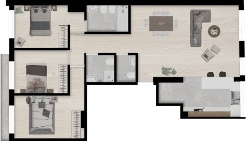 Apartamento T3 Arrendamento em Cedofeita, Santo Ildefonso, Sé, Miragaia, São Nicolau e Vitória,Porto